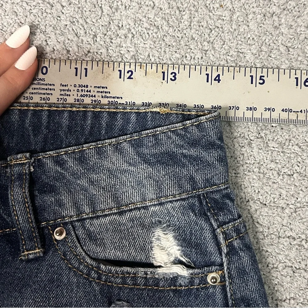Celestial Mini Skirt Low Rise‎ 1 Blue Moon Star Hand Painted Denim Y2K